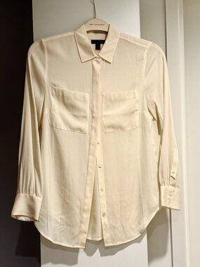 J. Crew Cream Silk Blouse